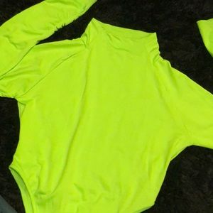 Neon green bodysuit